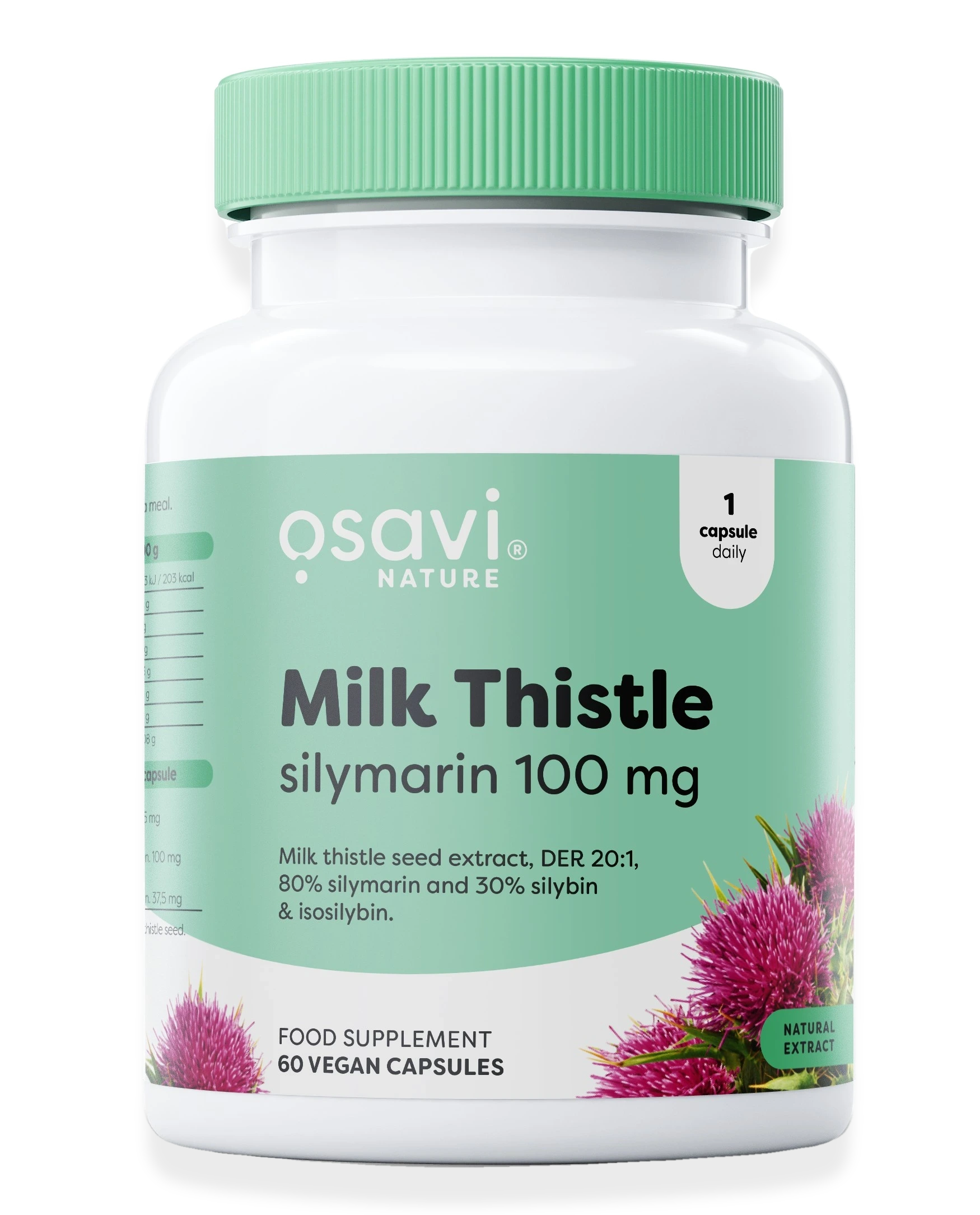 Milk Thistle, Silymarin 100mg - 60 vegan caps