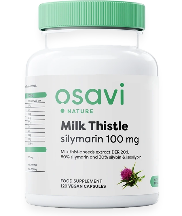 Milk Thistle, Silymarin 100mg - 120 vegan caps