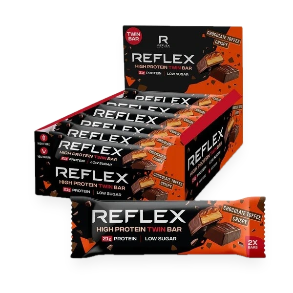 High Protein Twin Bar, Chocolate Toffee Crispy - 12 x 60g