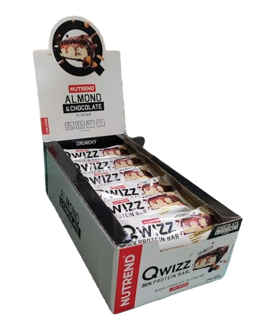 Qwizz 35% Protein Bar, Almond & Chocolate - 24 x 60g