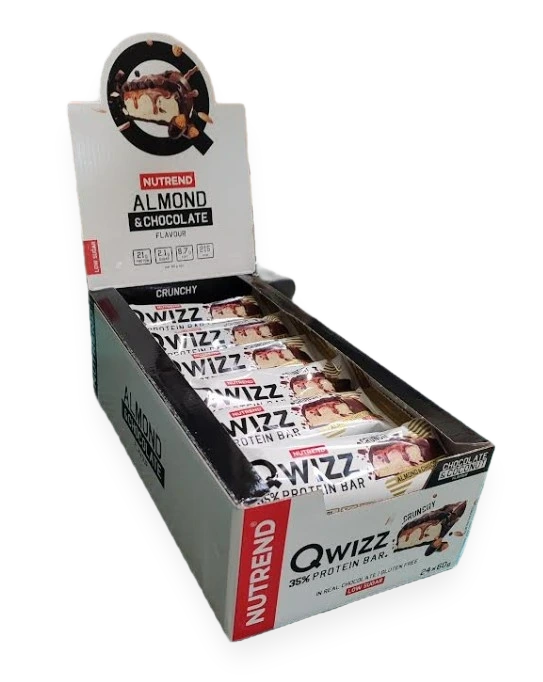 Qwizz 35% Protein Bar, Almond & Chocolate - 24 x 60g