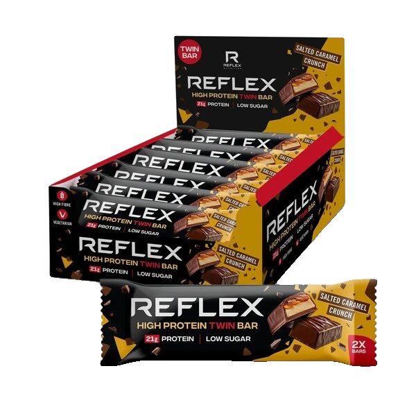 High Protein Twin Bar, Salted Caramel Crunch - 12 x 60g