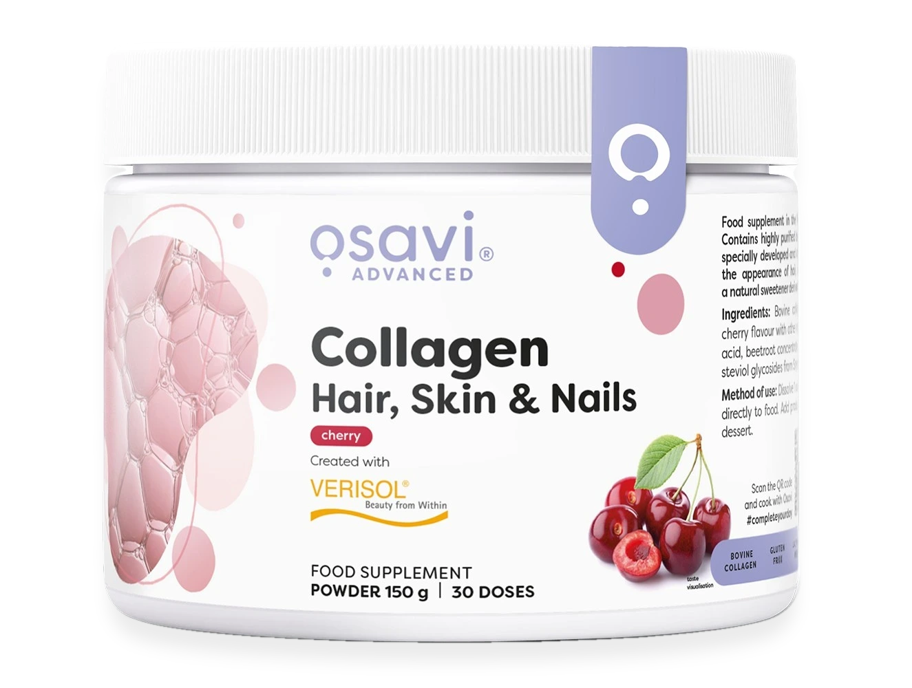 Collagen Peptides (Hair Skin & Nails), Cherry - 150 grams