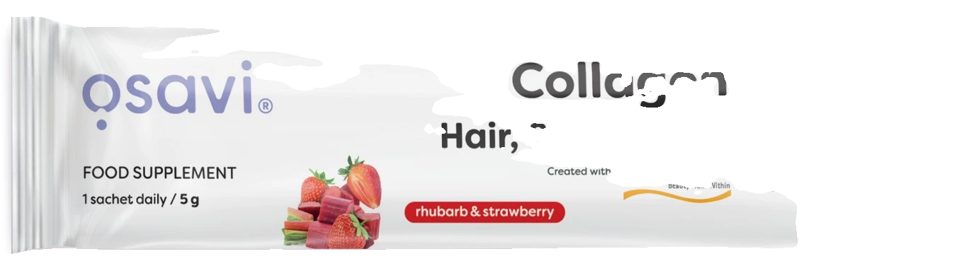 Collagen Peptides (Hair Skin & Nails), Rhubarb & Strawberry - 5 grams (1 serving)