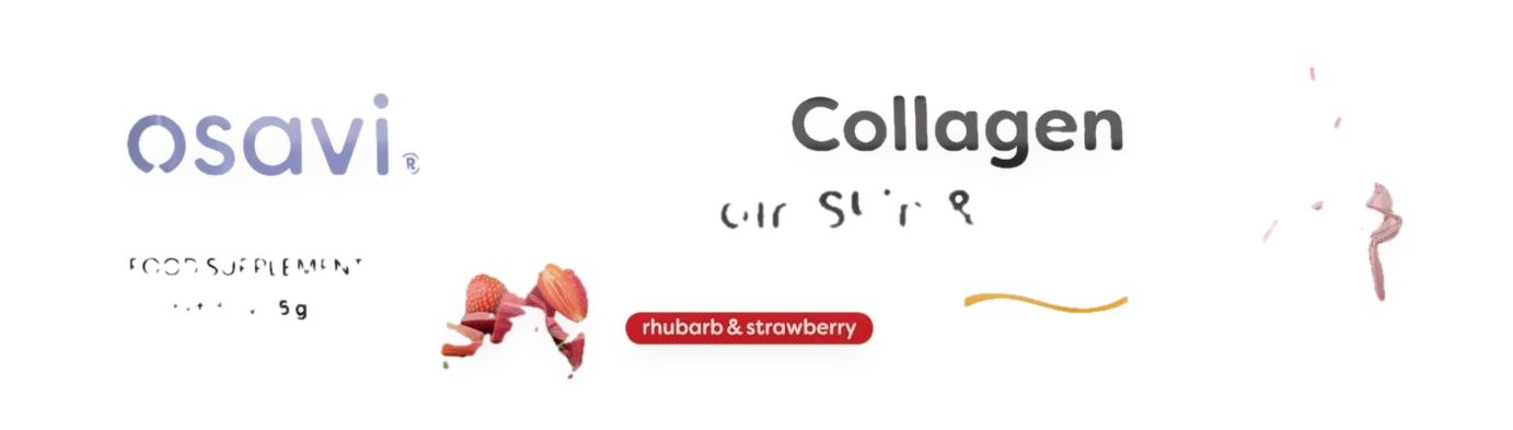 Collagen Peptides (Hair Skin & Nails), Rhubarb & Strawberry - 5 grams (1 serving)
