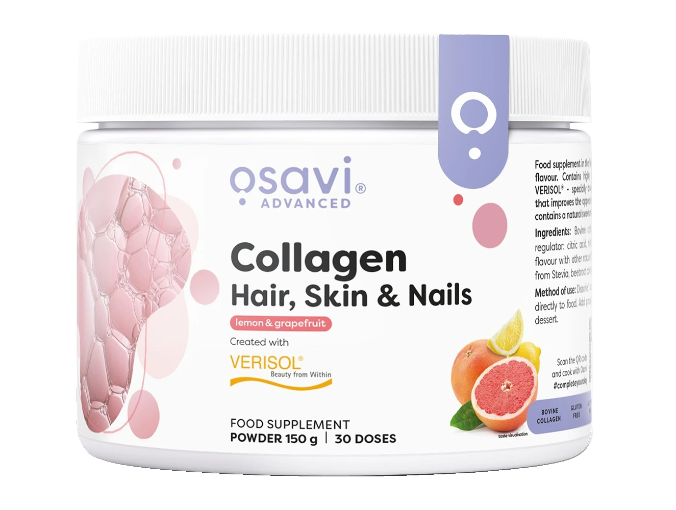 Collagen Peptides (Hair Skin & Nails), Lemon & Grapefruit - 150 grams