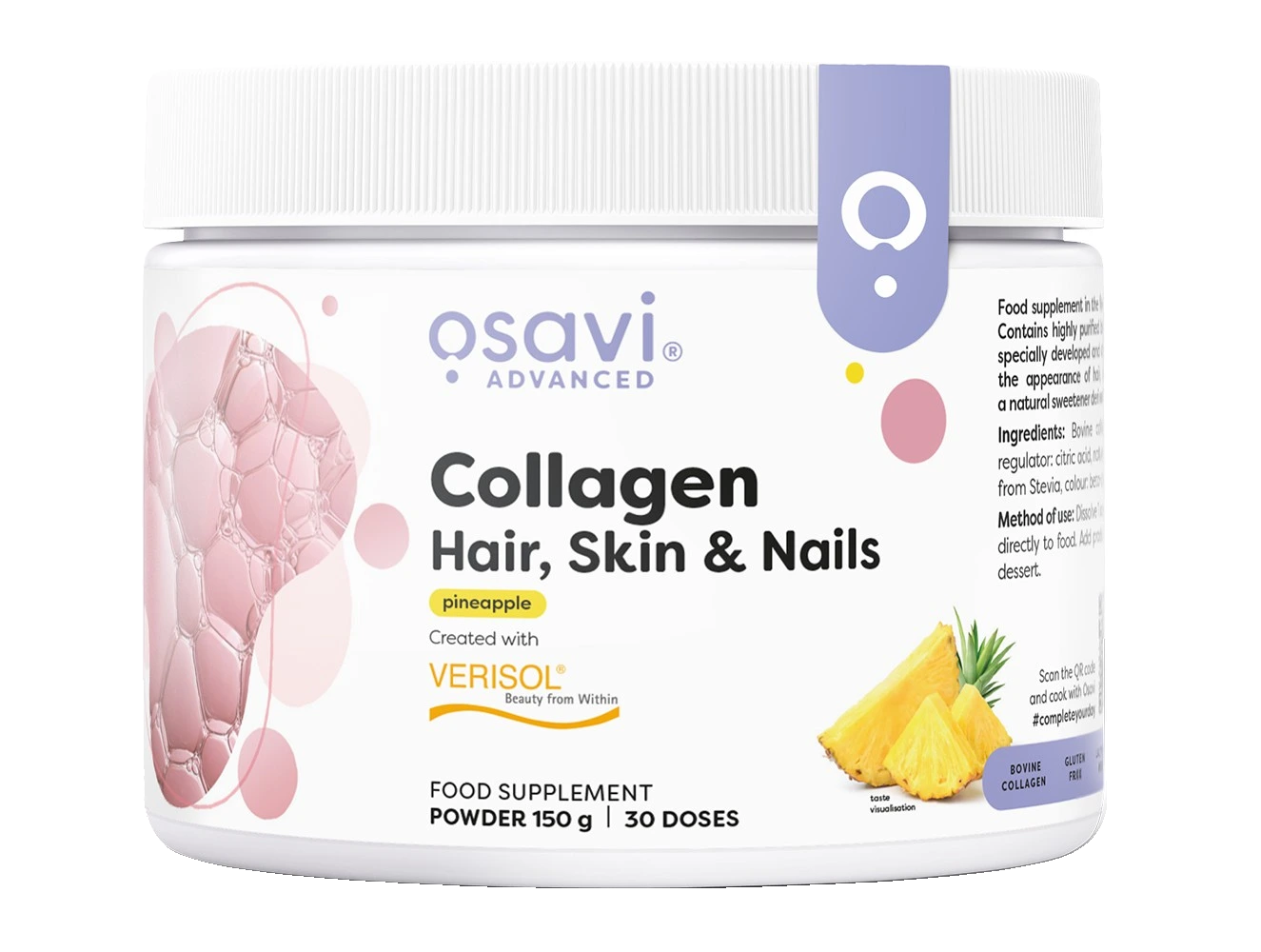 Collagen Peptides (Hair Skin & Nails), Pineapple - 150 grams