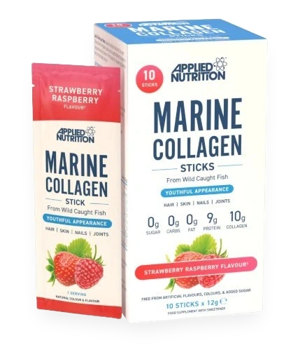Marine Collagen Sticks, Strawberry Raspberry - 10 x 12g