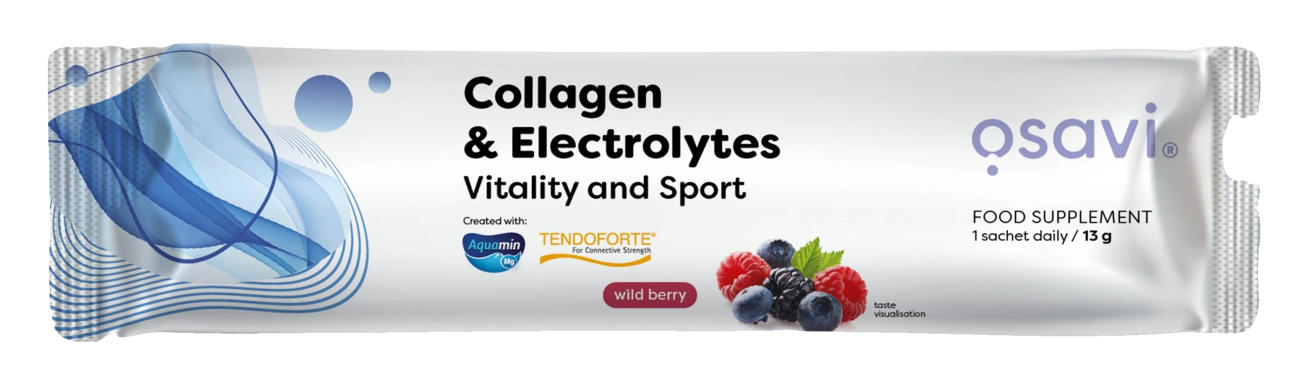 Collagen Electrolytes Vitality and Sport, Wild Berry - 13 grams (1 serving)