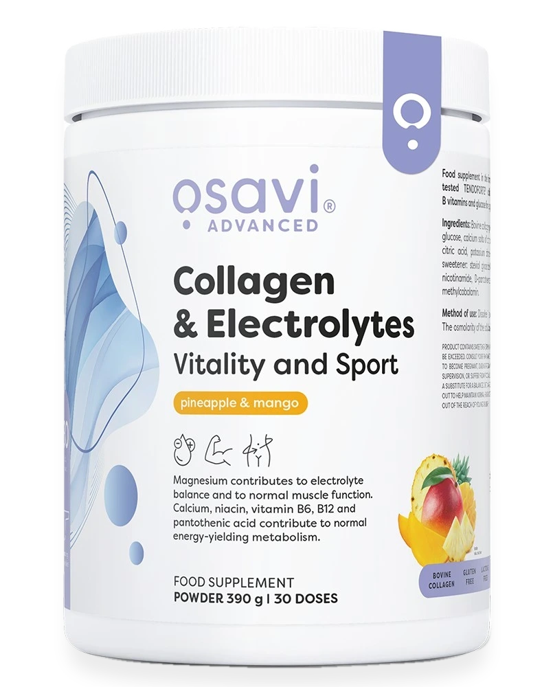 Collagen Electrolytes Vitality and Sport, Pineapple & Mango - 390 grams